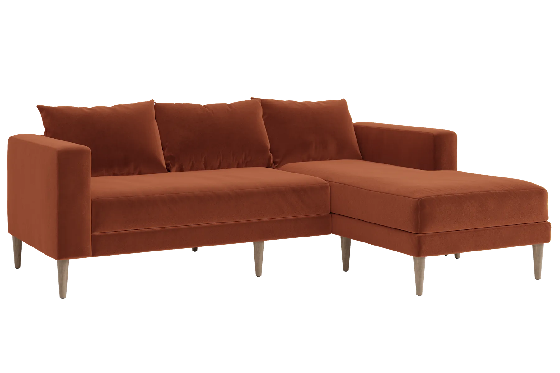 The Essential Sectional in Recycled Velvet
