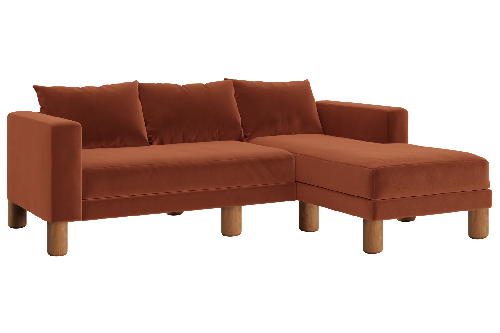 The Essential Sectional in Recycled Velvet