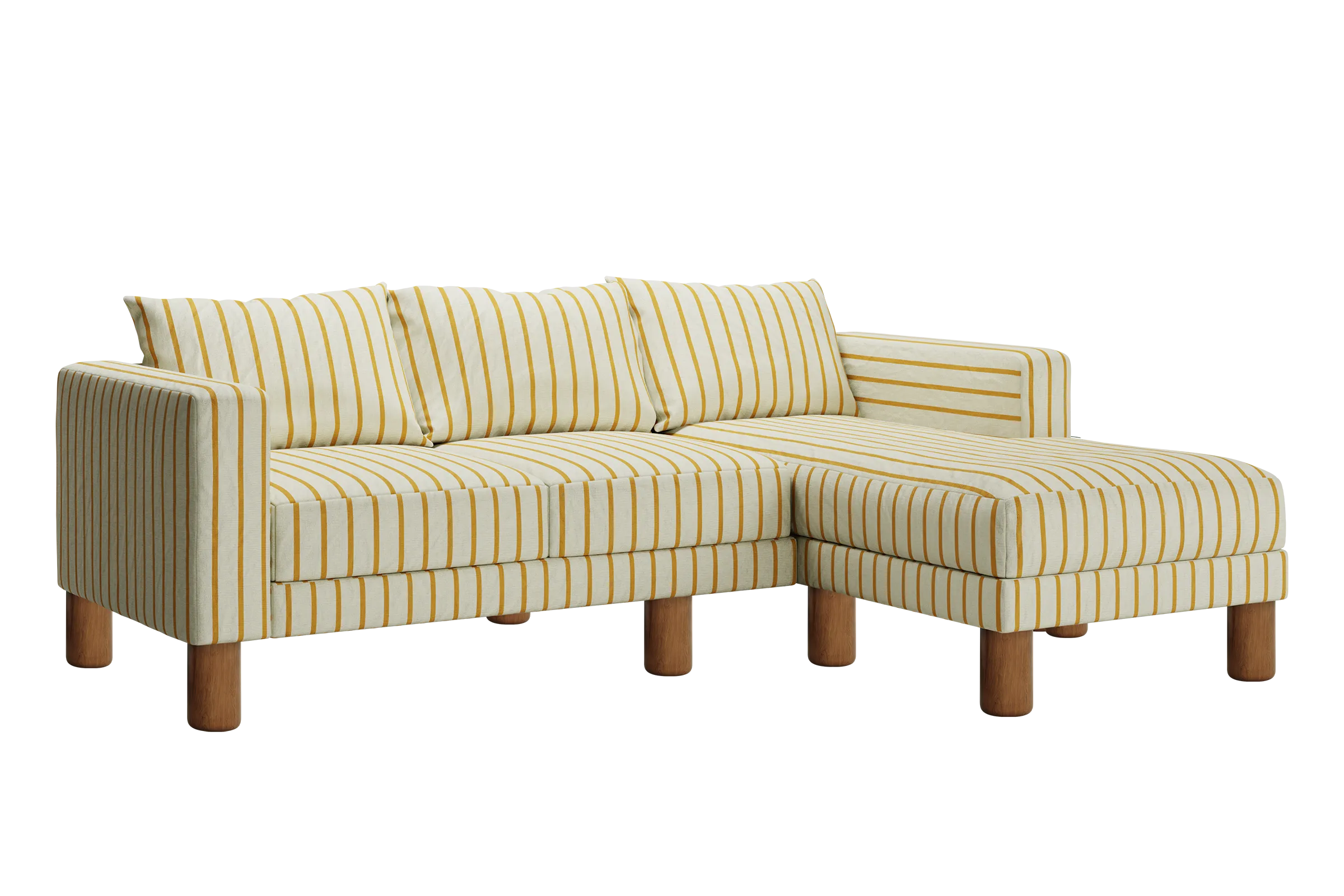 The Essential Sectional in Striped Hemp Blend