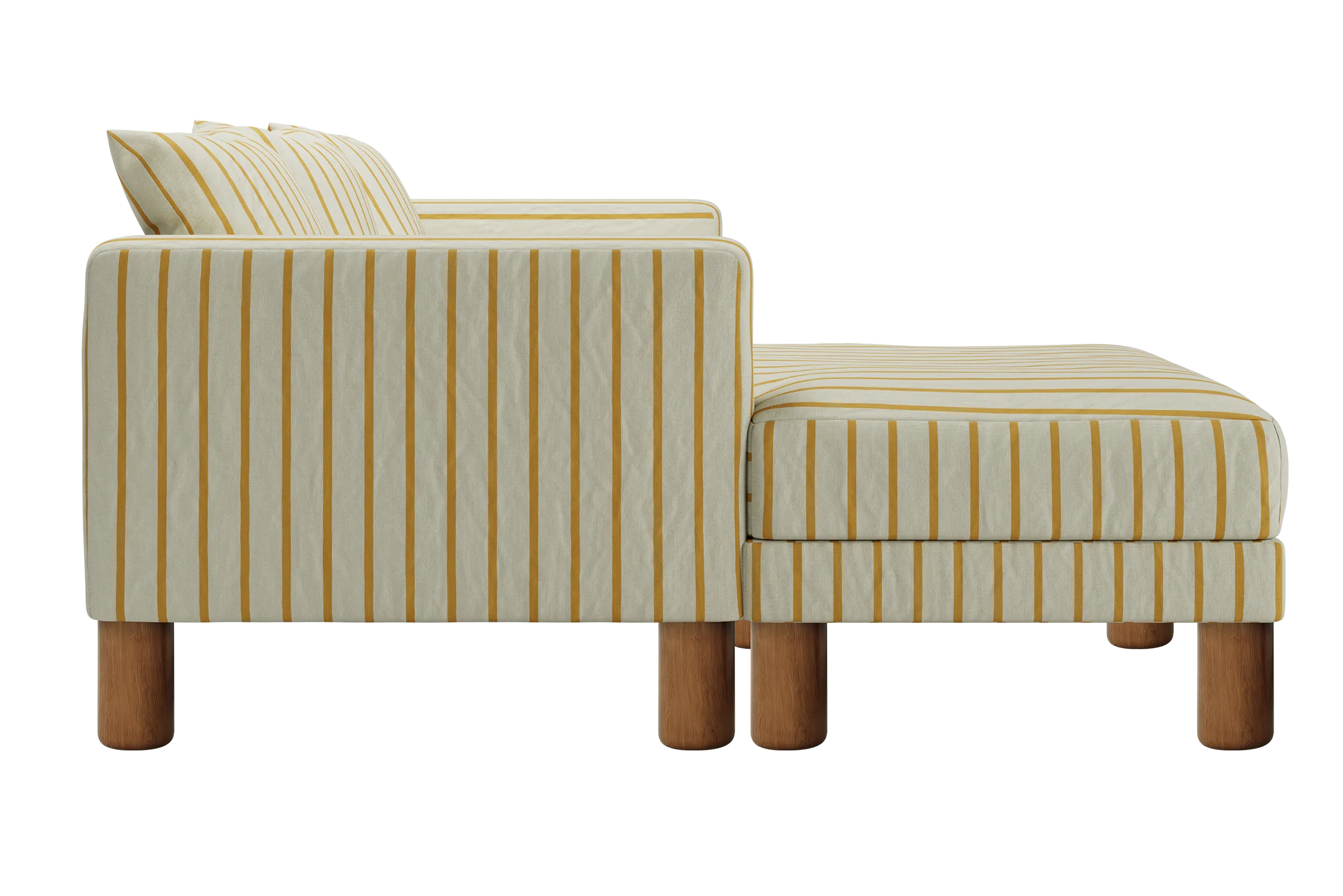 The Essential Sectional in Striped Hemp Blend