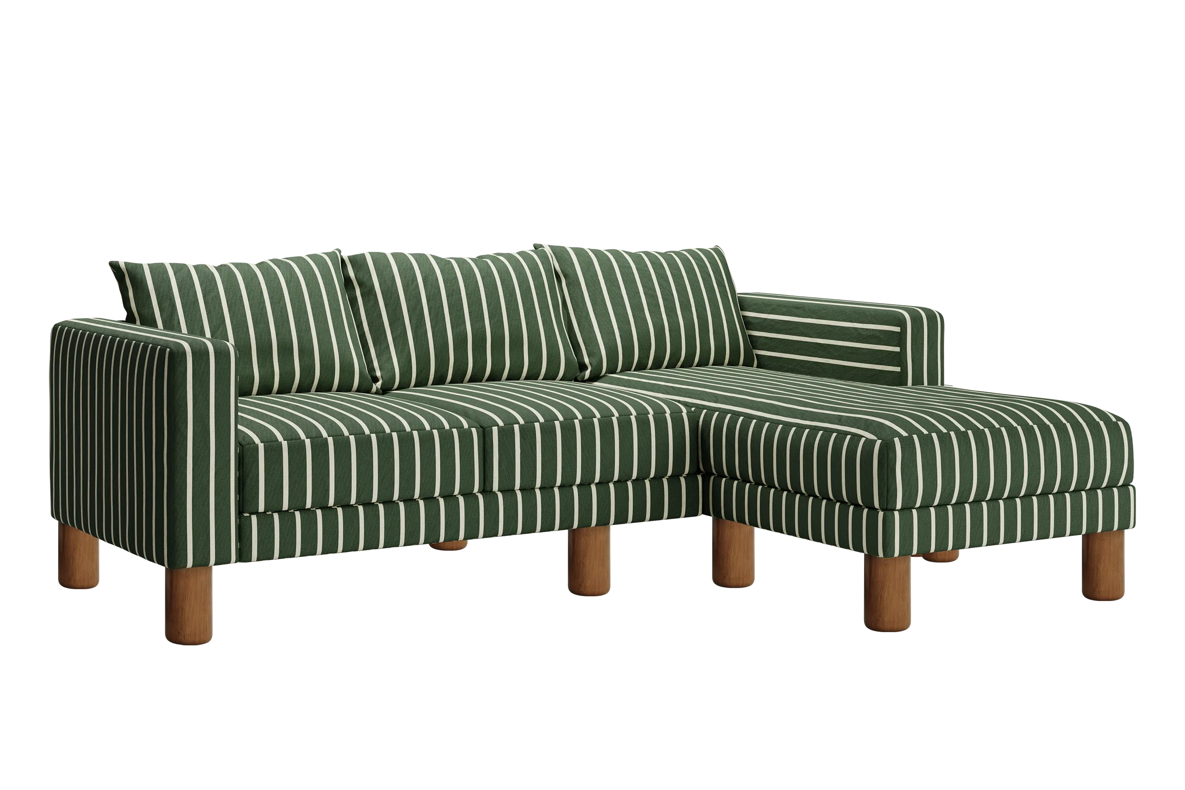 The Essential Sectional in Striped Hemp Blend