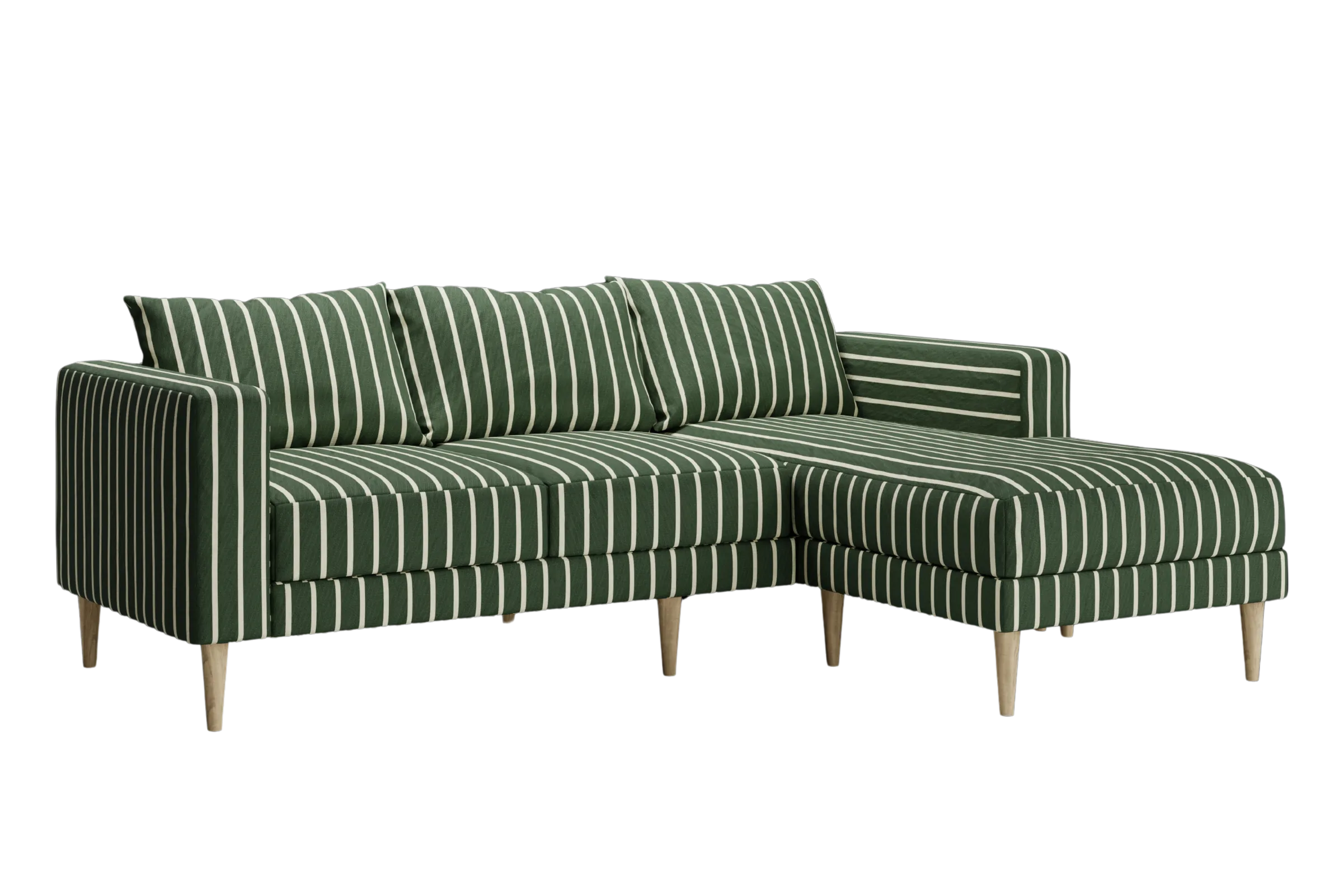 The Essential Sectional in Striped Hemp Blend