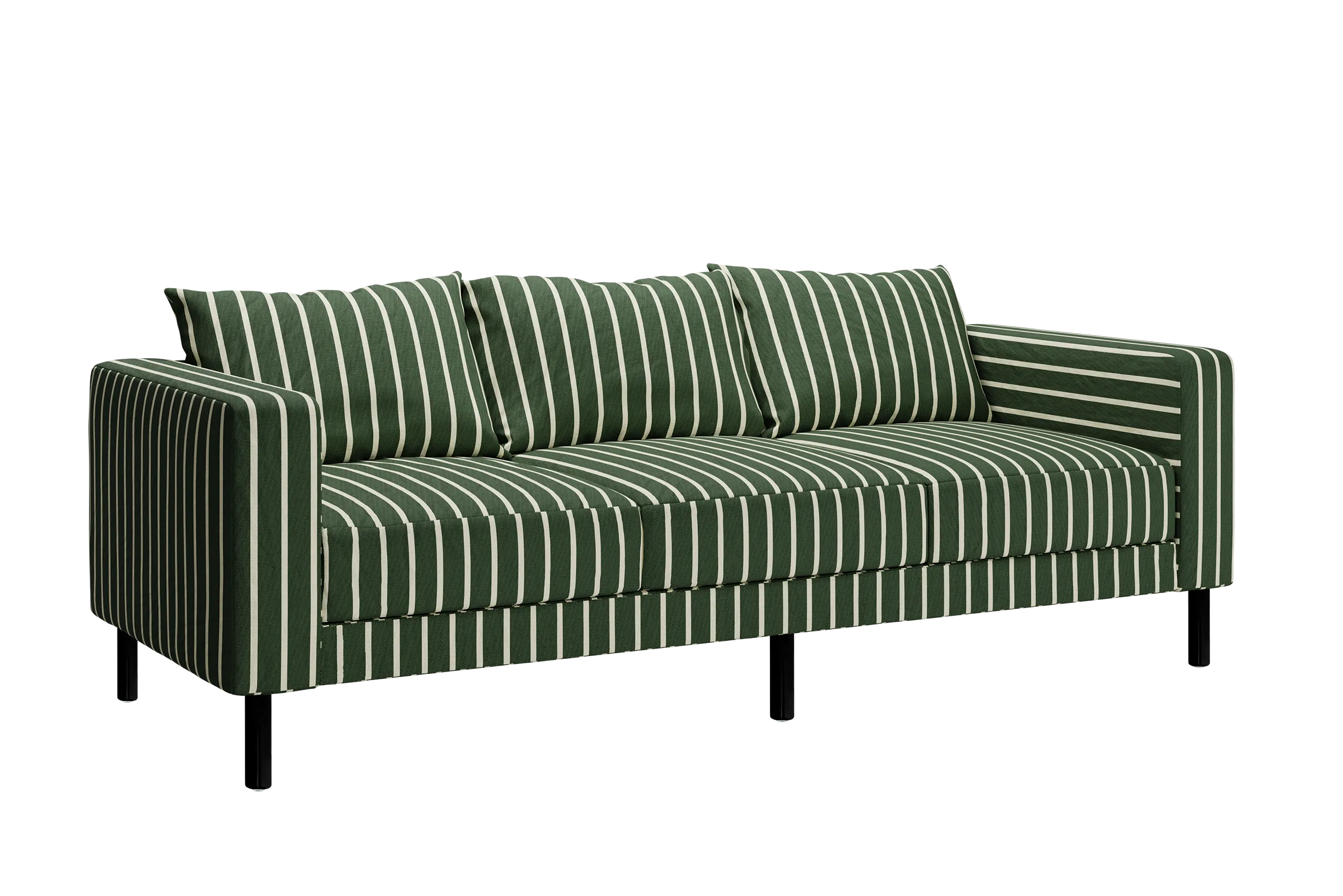 The Essential Sofa in Striped Hemp Blend
