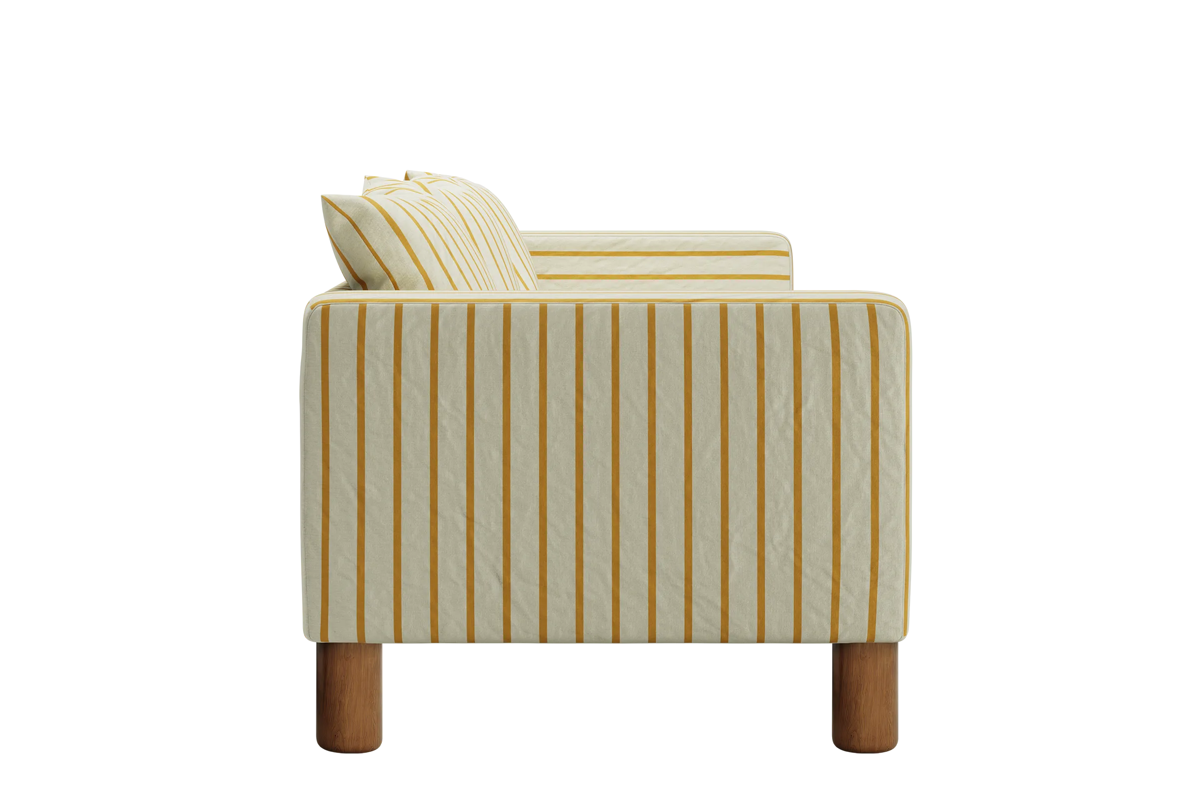 The Essential Sofa in Striped Hemp Blend