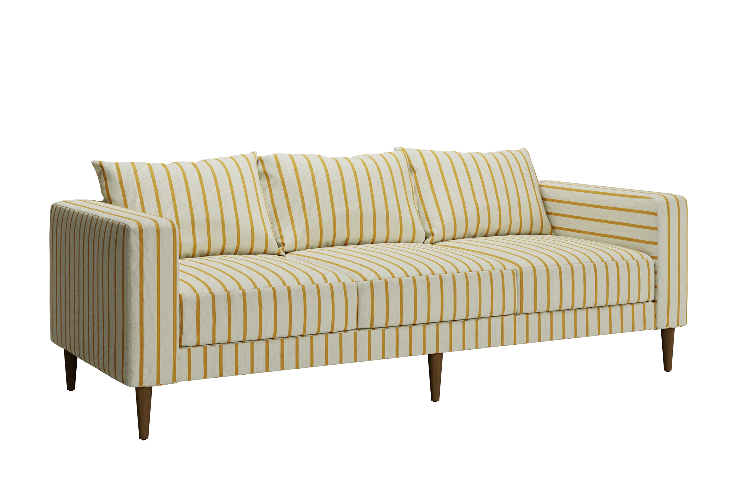 The Essential Sofa in Striped Hemp Blend