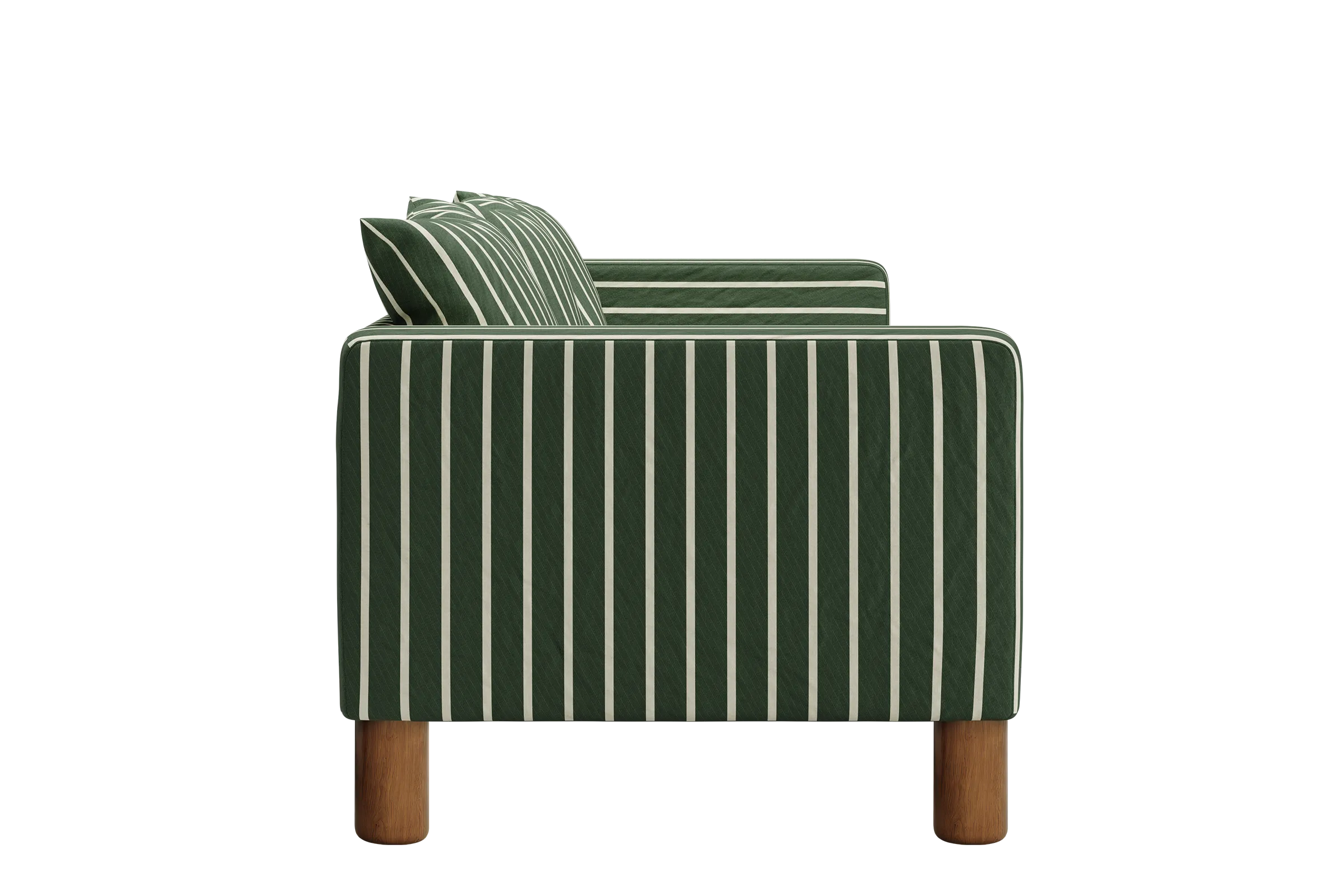 The Essential Sofa in Striped Hemp Blend