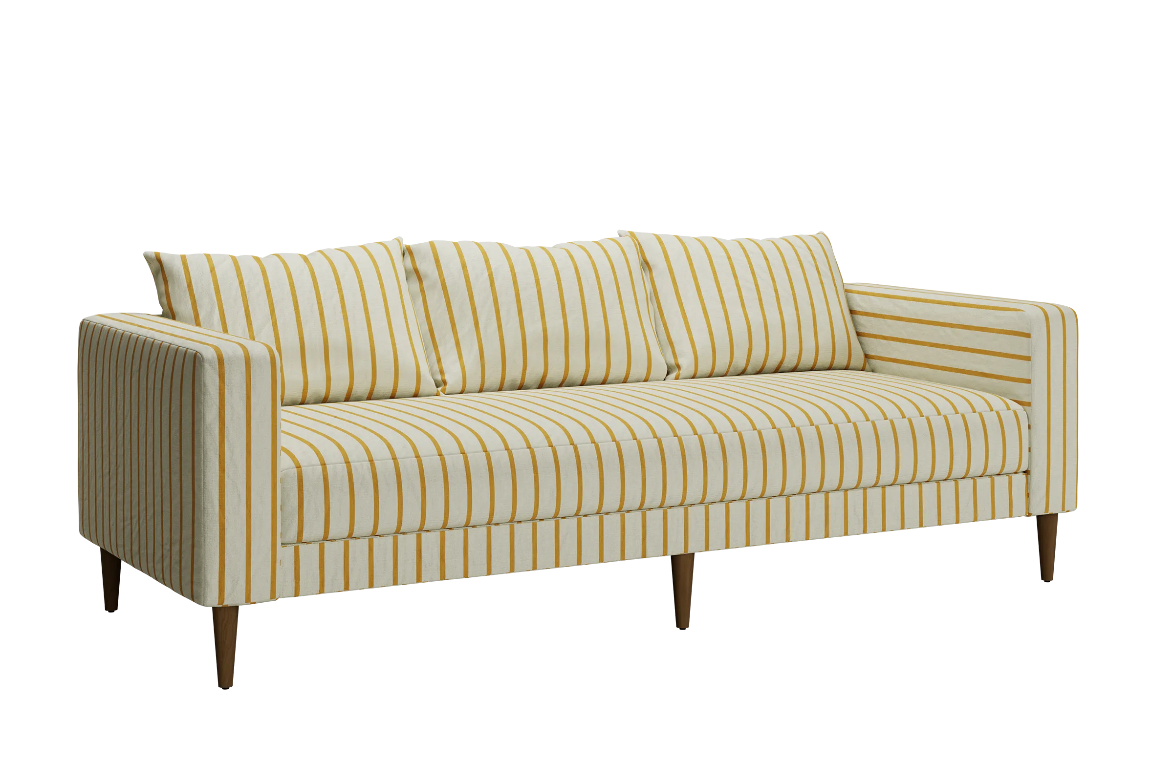 The Essential Sofa in Striped Hemp Blend