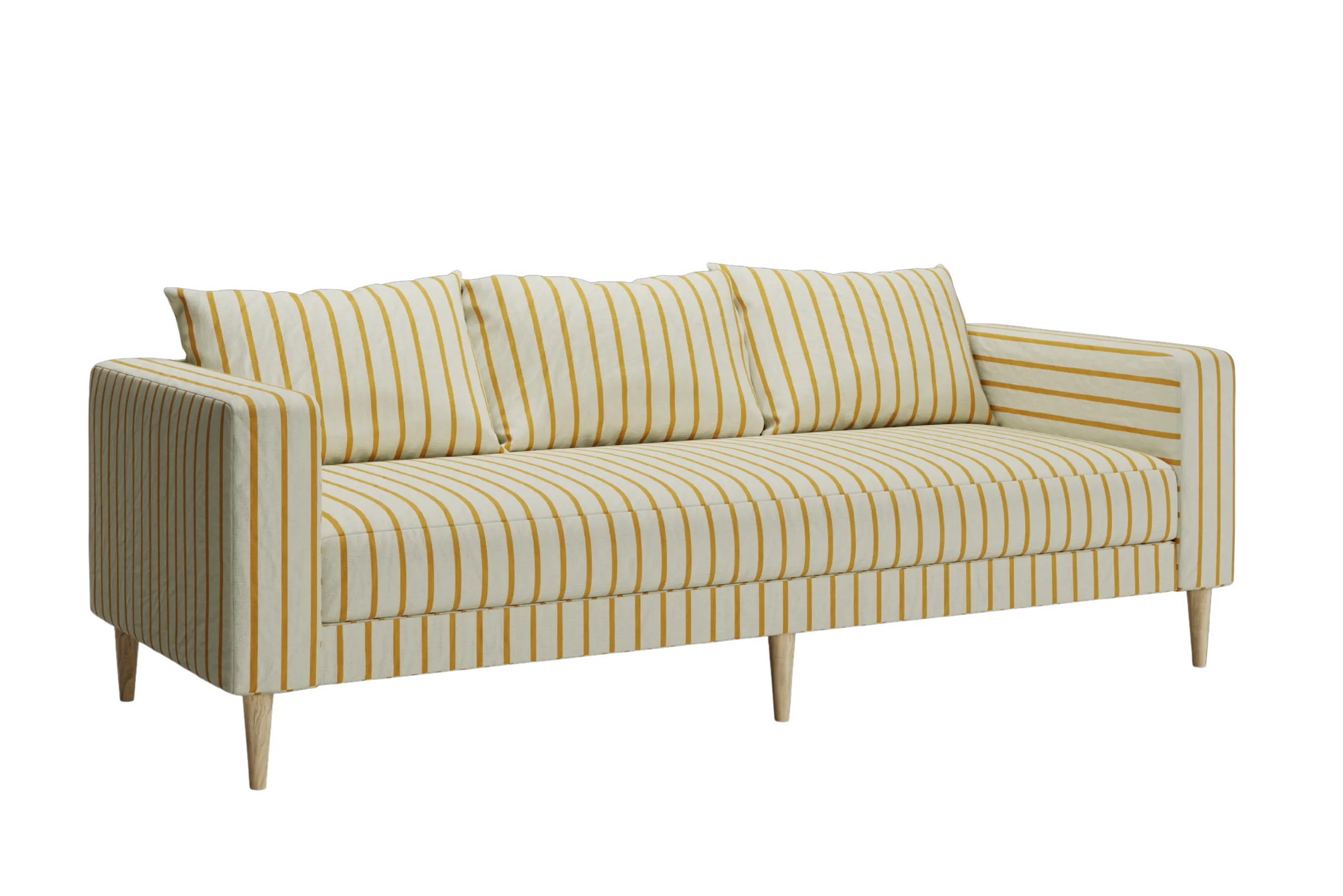 The Essential Sofa in Striped Hemp Blend