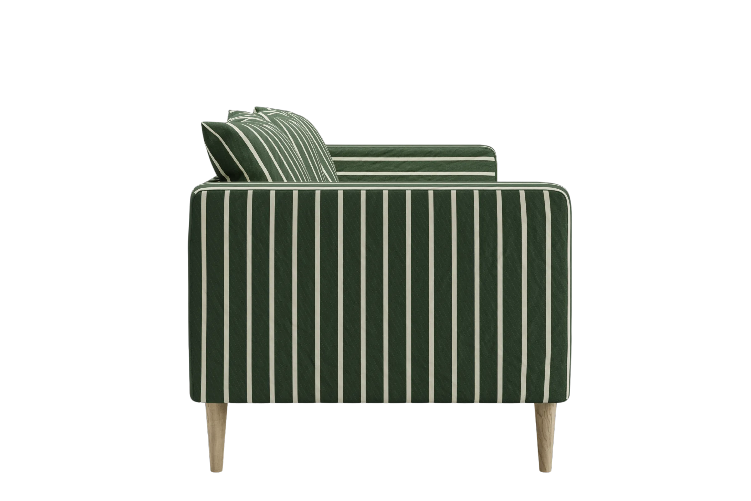 The Essential Sofa in Striped Hemp Blend