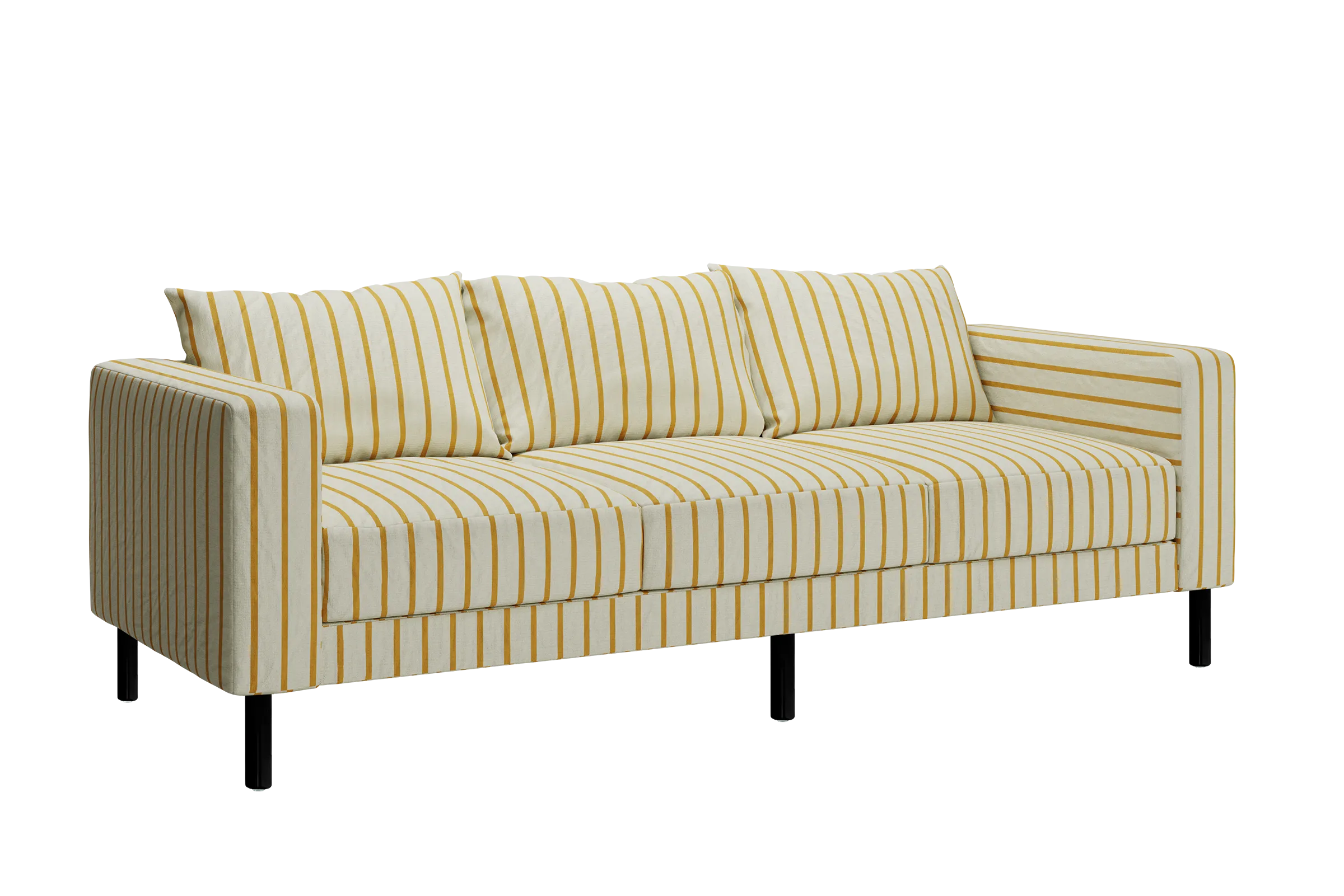 The Essential Sofa in Striped Hemp Blend