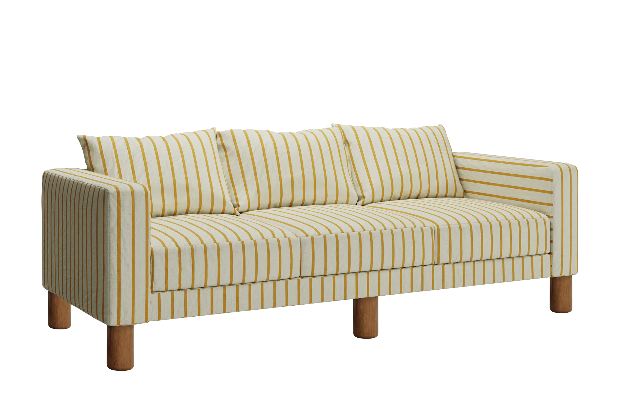 The Essential Sofa in Striped Hemp Blend