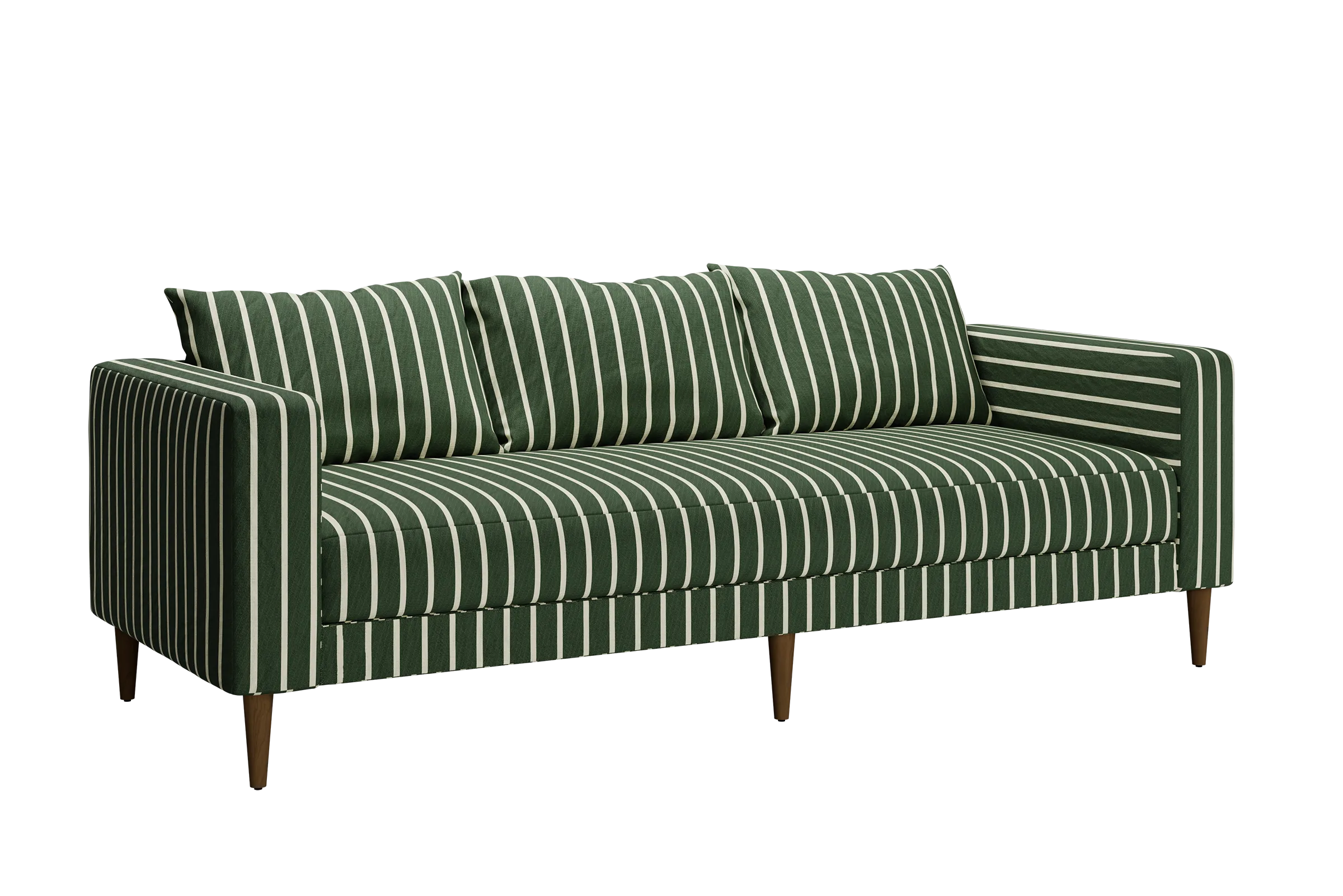 The Essential Sofa in Striped Hemp Blend