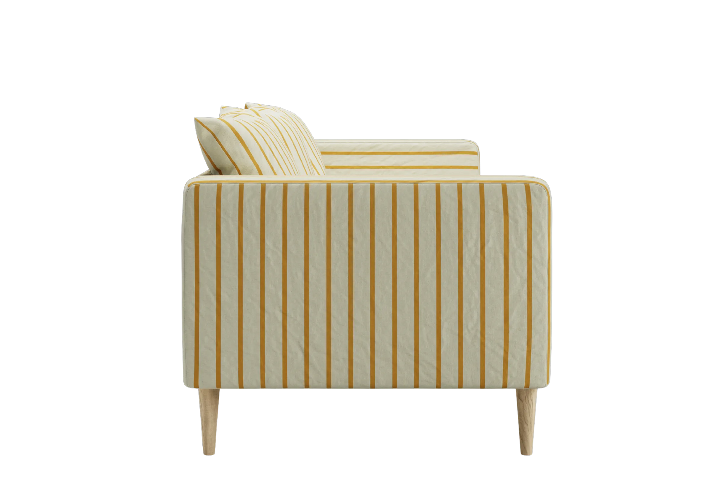 The Essential Sofa in Striped Hemp Blend