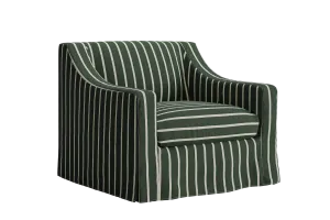 The Evergreen Chair in a Striped Hemp Blend