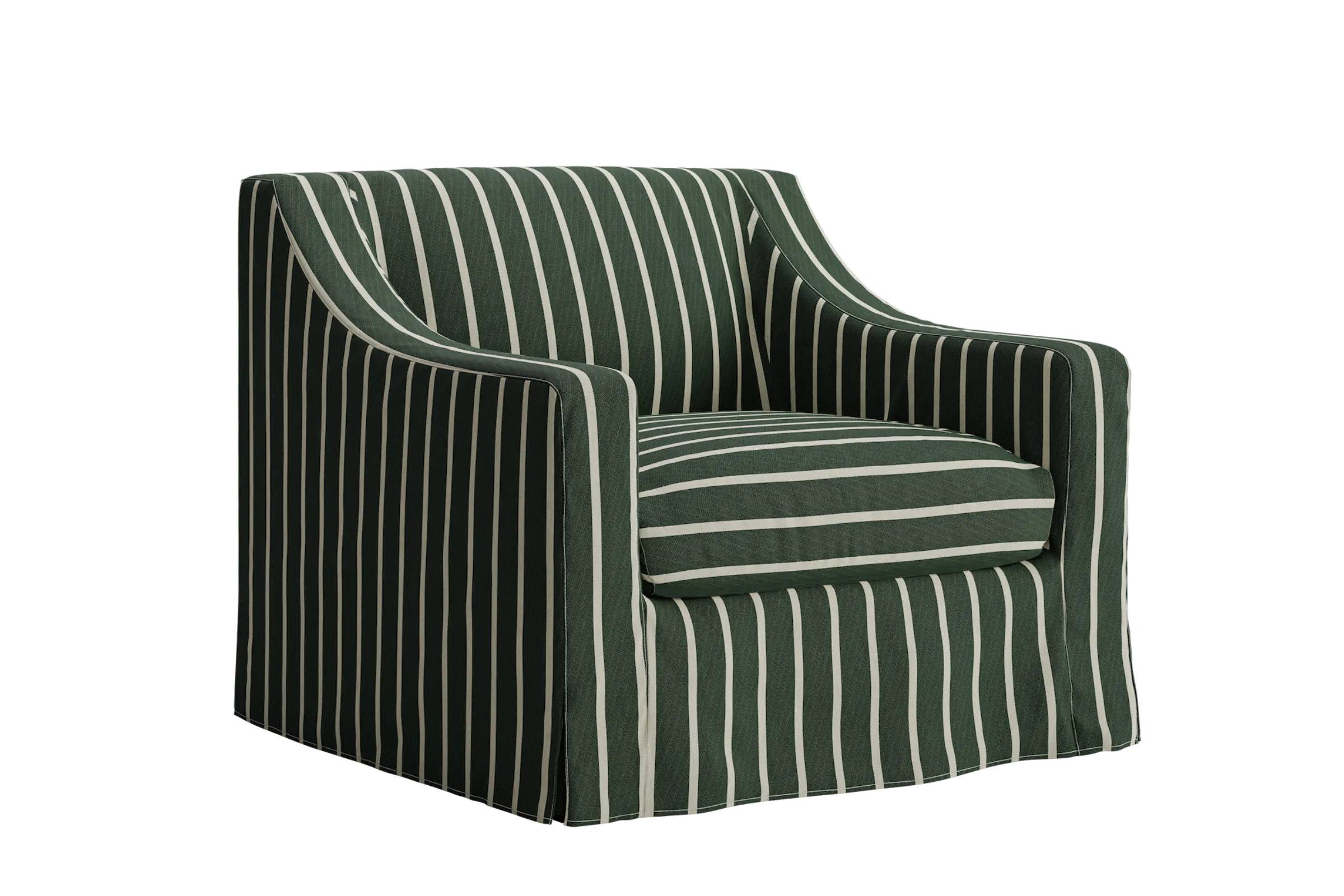 The Evergreen Chair in a Striped Hemp Blend