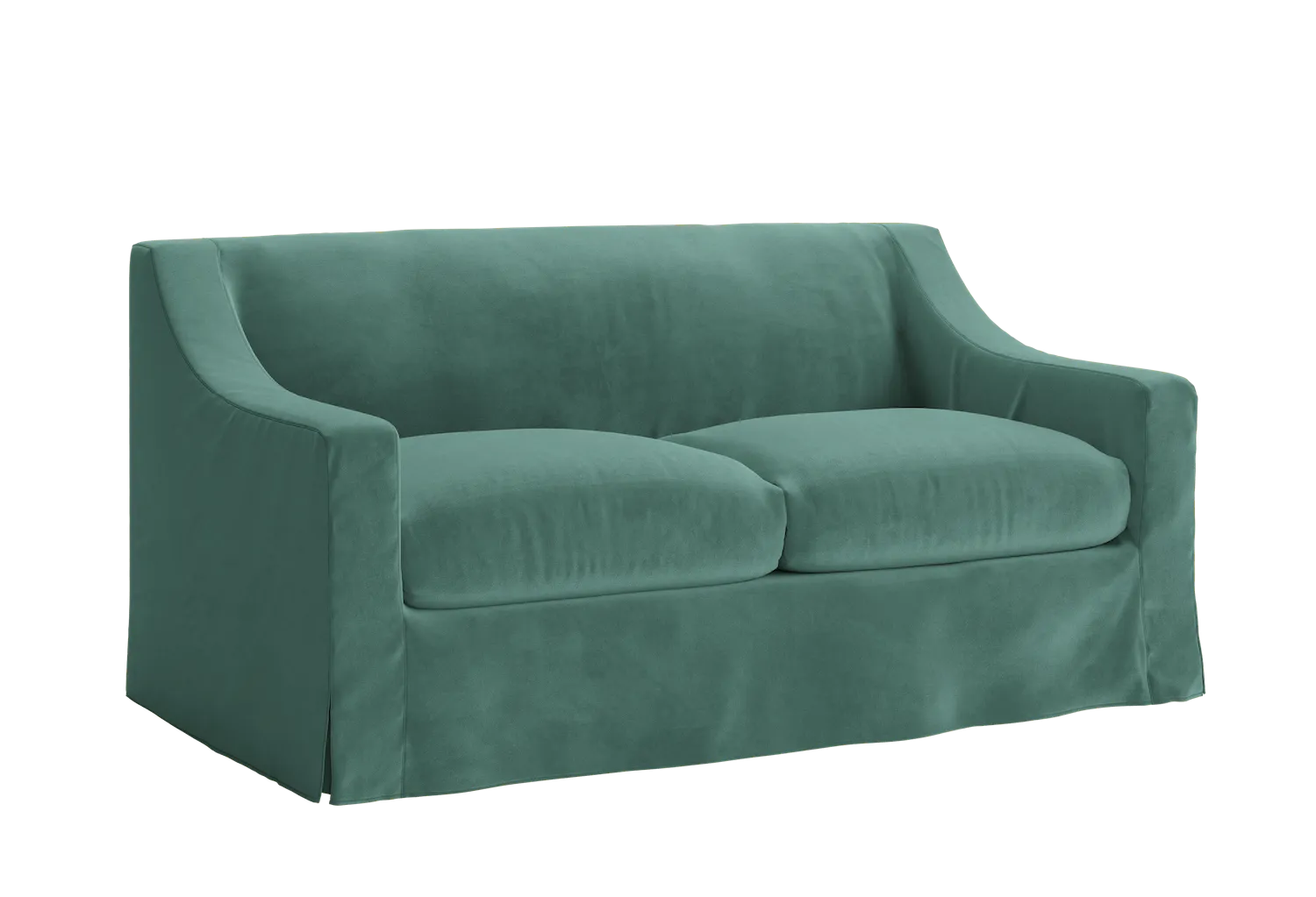 The Evergreen Loveseat in Recycled Velvet