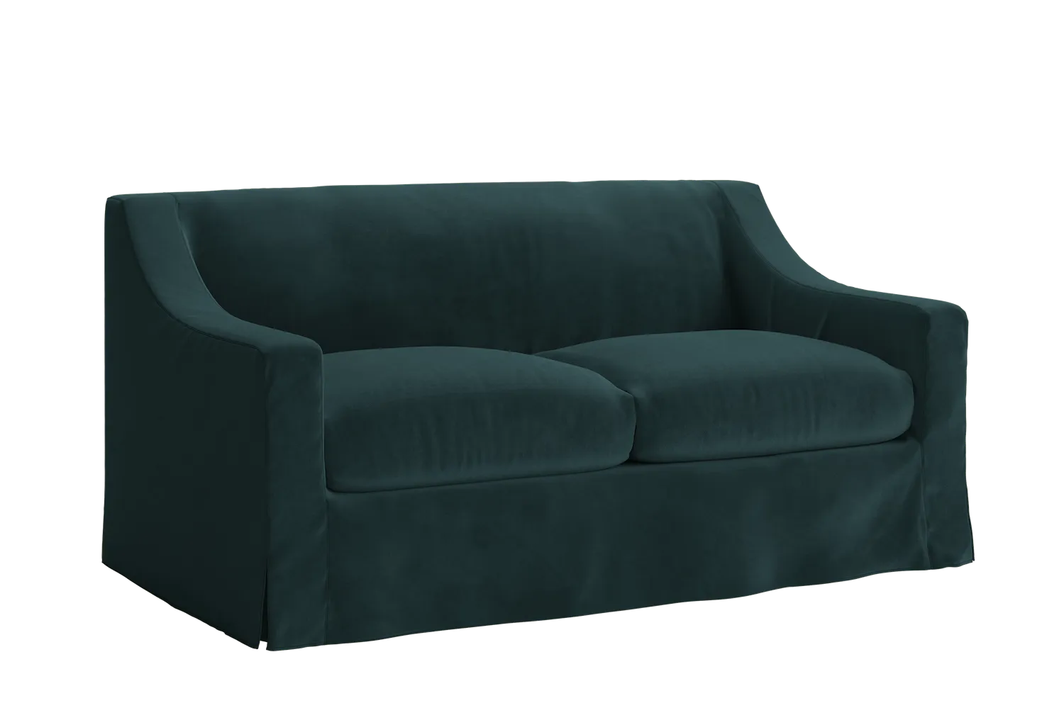 The Evergreen Loveseat in Recycled Velvet