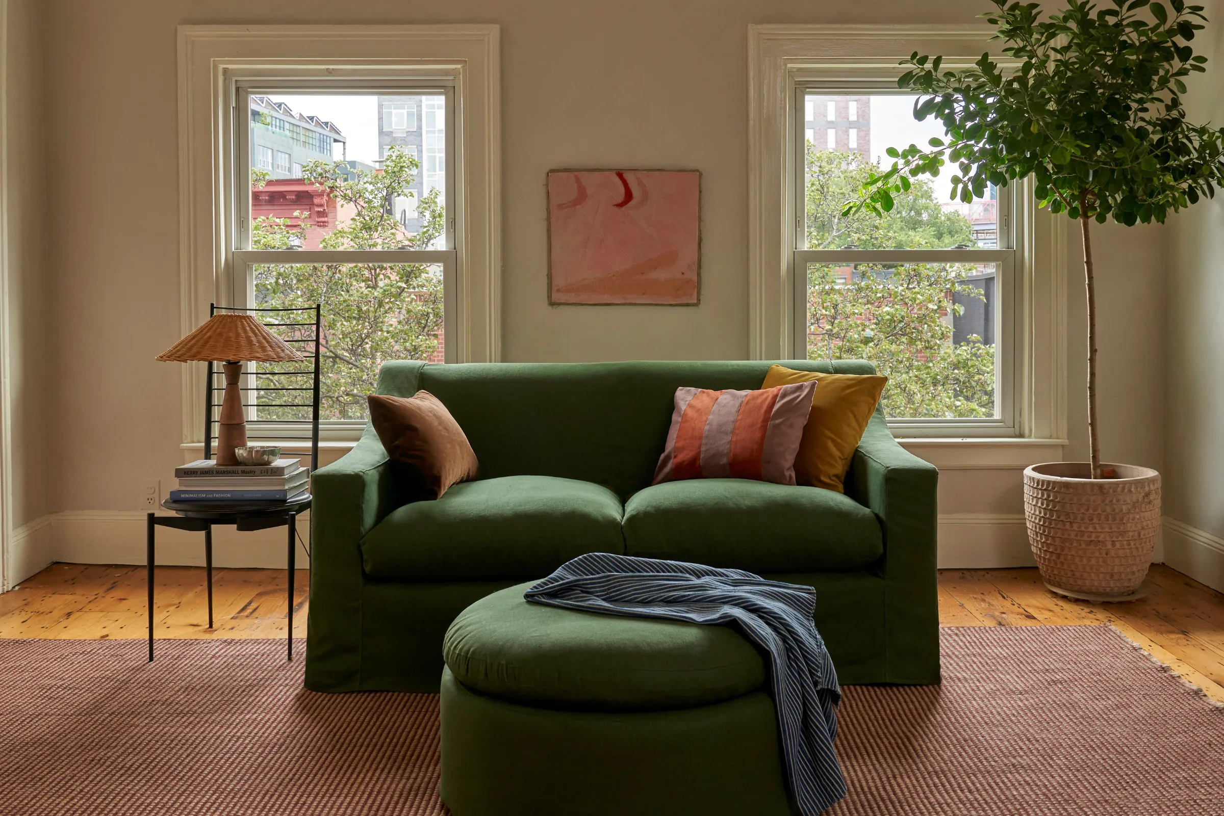 The Evergreen Ottoman in Hemp