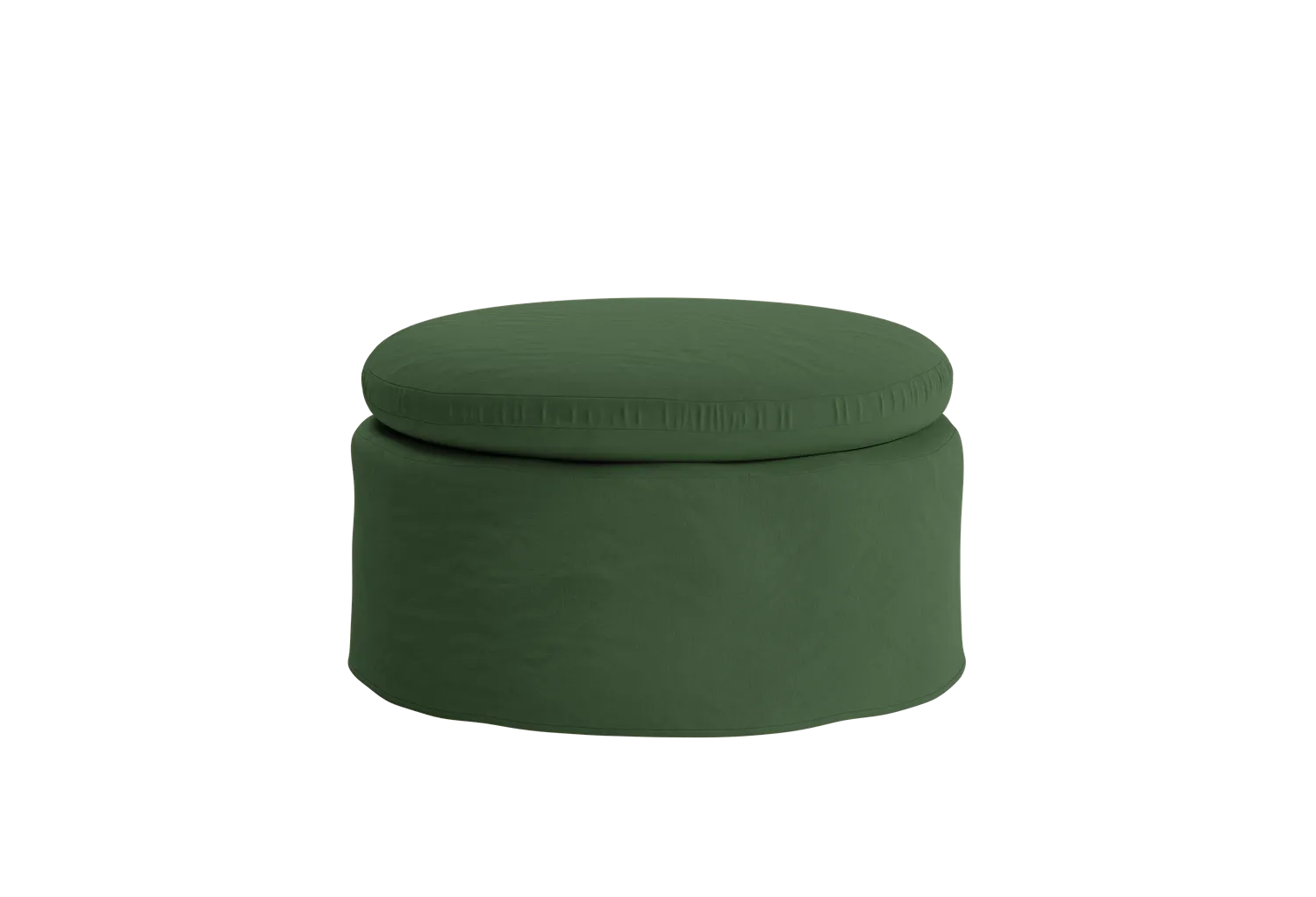 The Evergreen Ottoman in Hemp