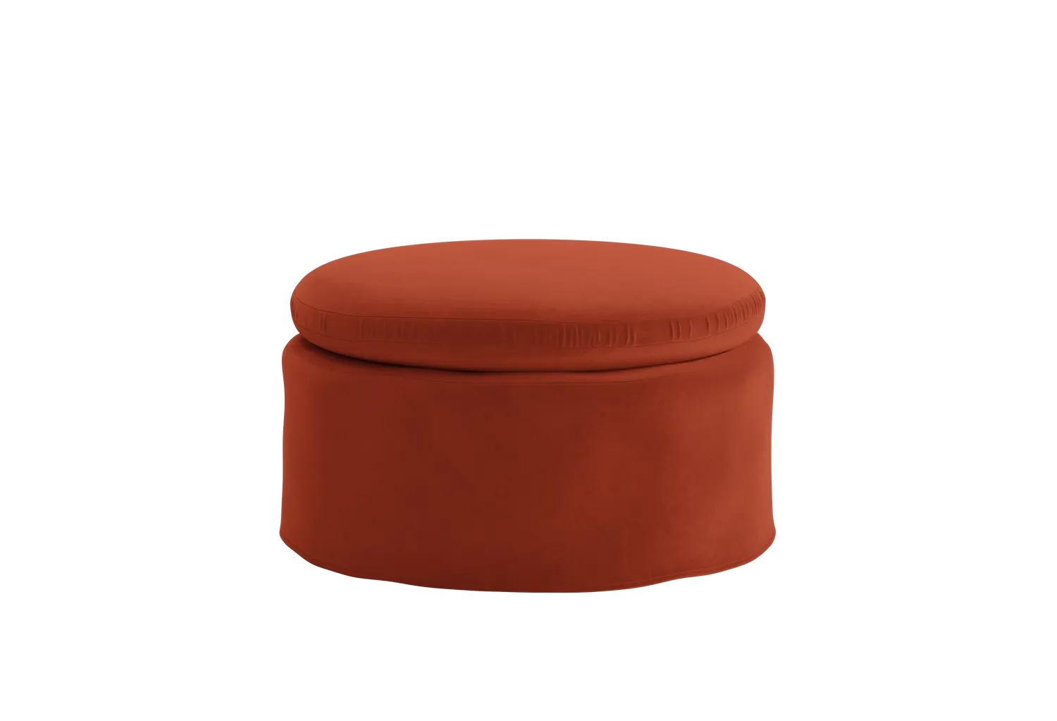 The Evergreen Ottoman in Recycled Velvet