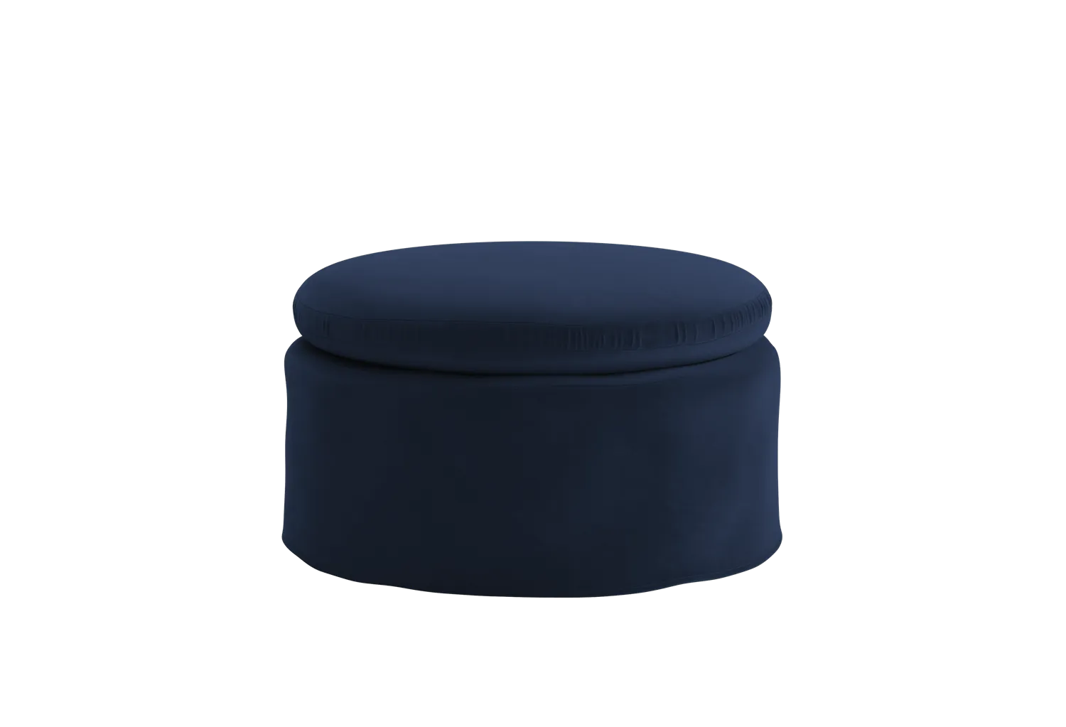 The Evergreen Ottoman in Recycled Velvet