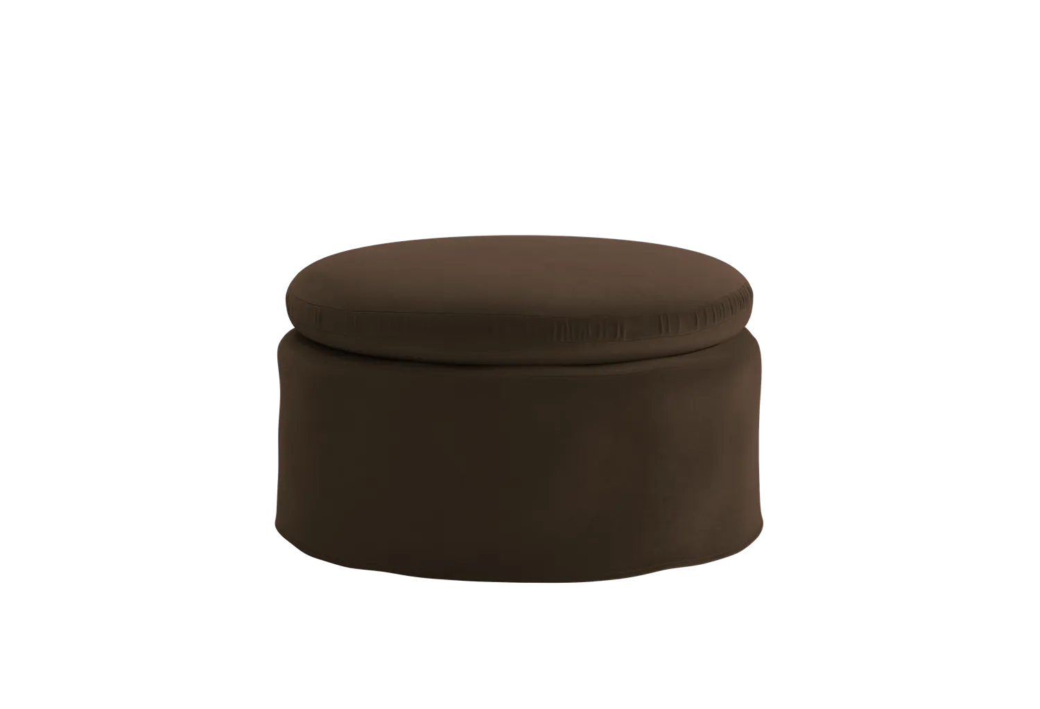 The Evergreen Ottoman in Recycled Velvet