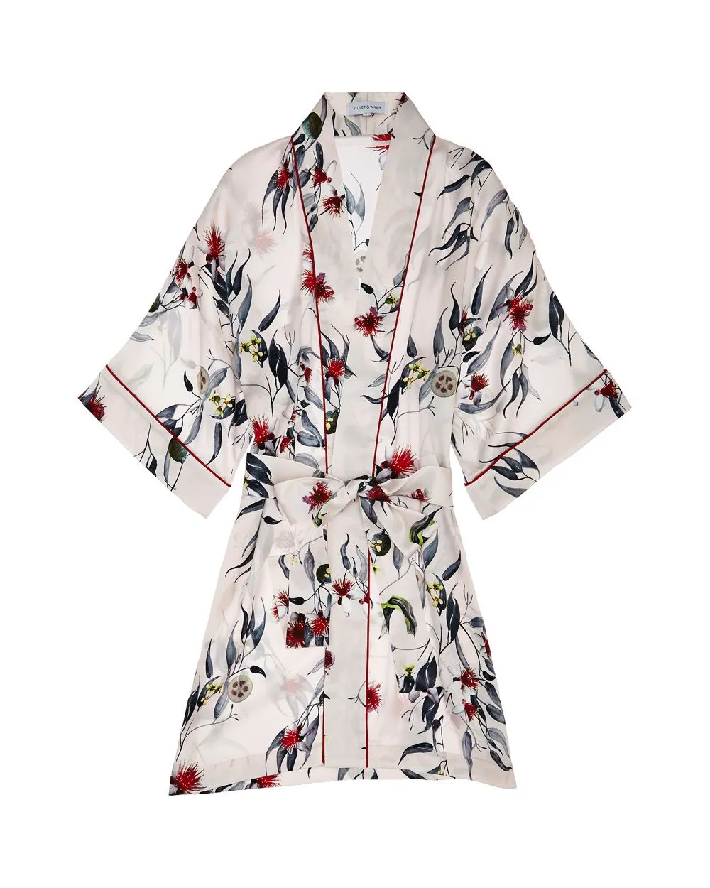 Trailing Guava Piped Kimono