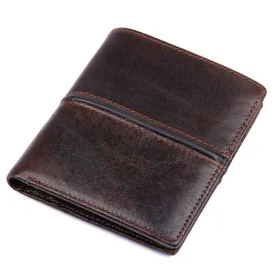 TucciPolo 8157-2Q Mens Cow Leather Dark Brown Cash Holder ID Wallet