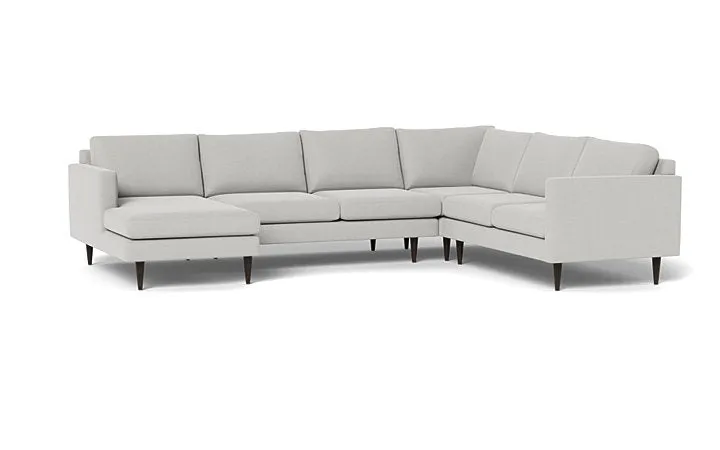 Wallace 131" Untufted Corner Sectionals w. Left Chaise