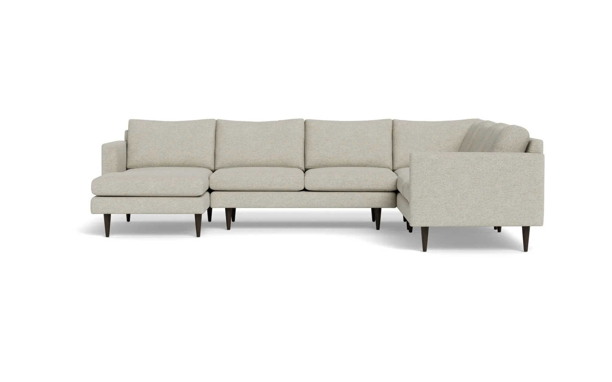 Wallace 131" Untufted Corner Sectionals w. Left Chaise