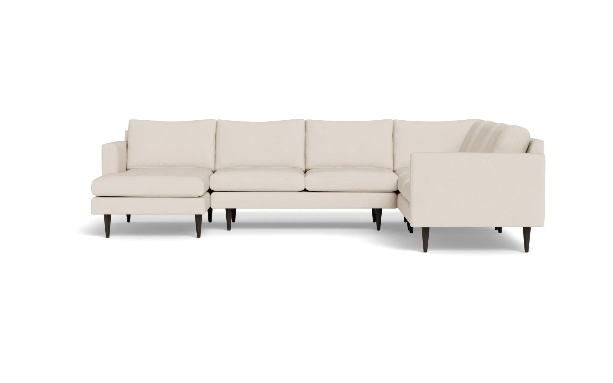 Wallace 131" Untufted Corner Sectionals w. Left Chaise