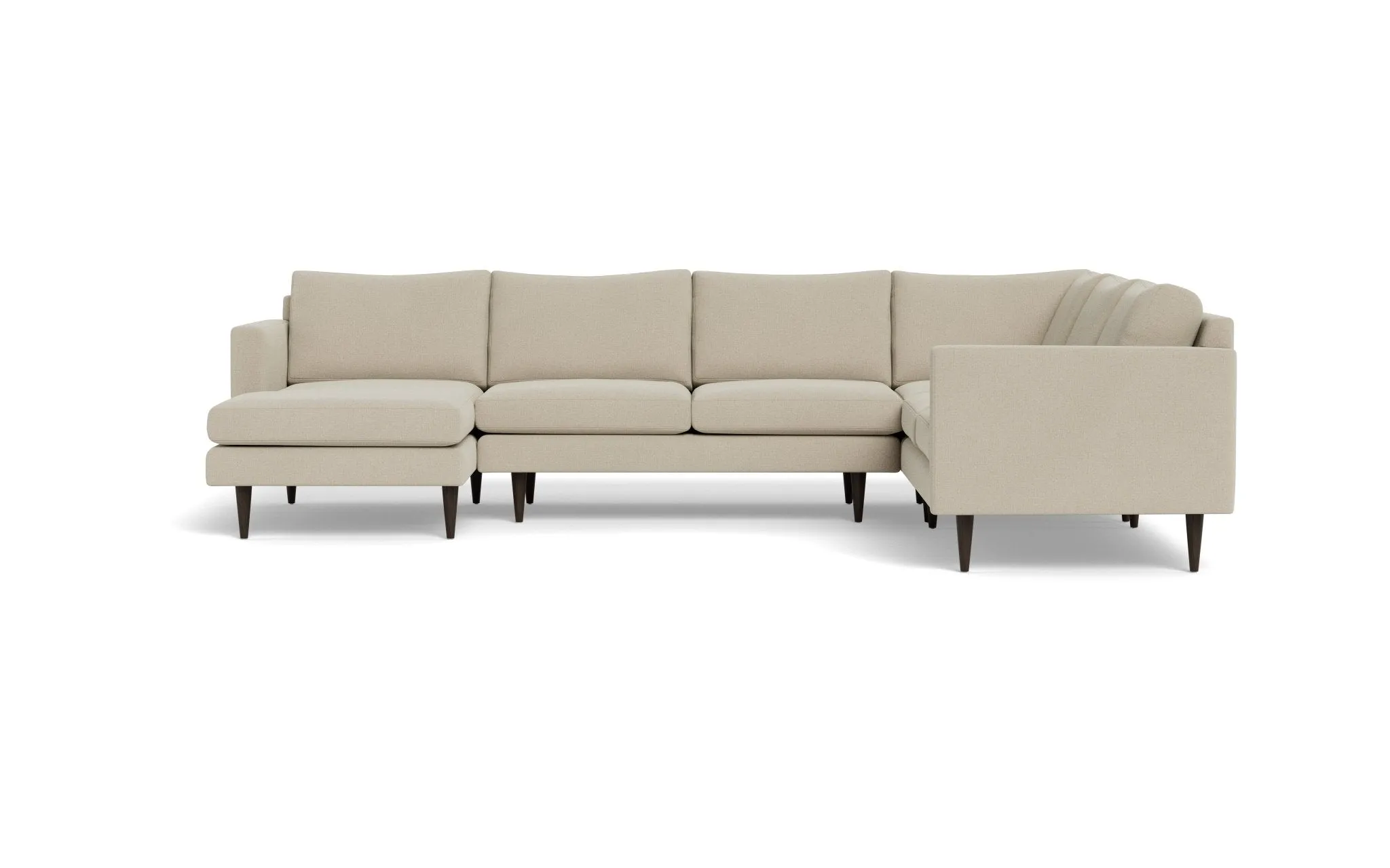 Wallace 131" Untufted Corner Sectionals w. Left Chaise