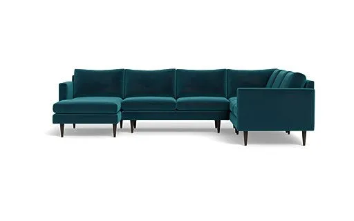 Wallace 131" Untufted Corner Sectionals w. Left Chaise