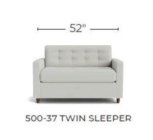 Wallace 52" Leather Twin Sleeper Sofa