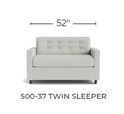 Wallace 52" Leather Twin Sleeper Sofa