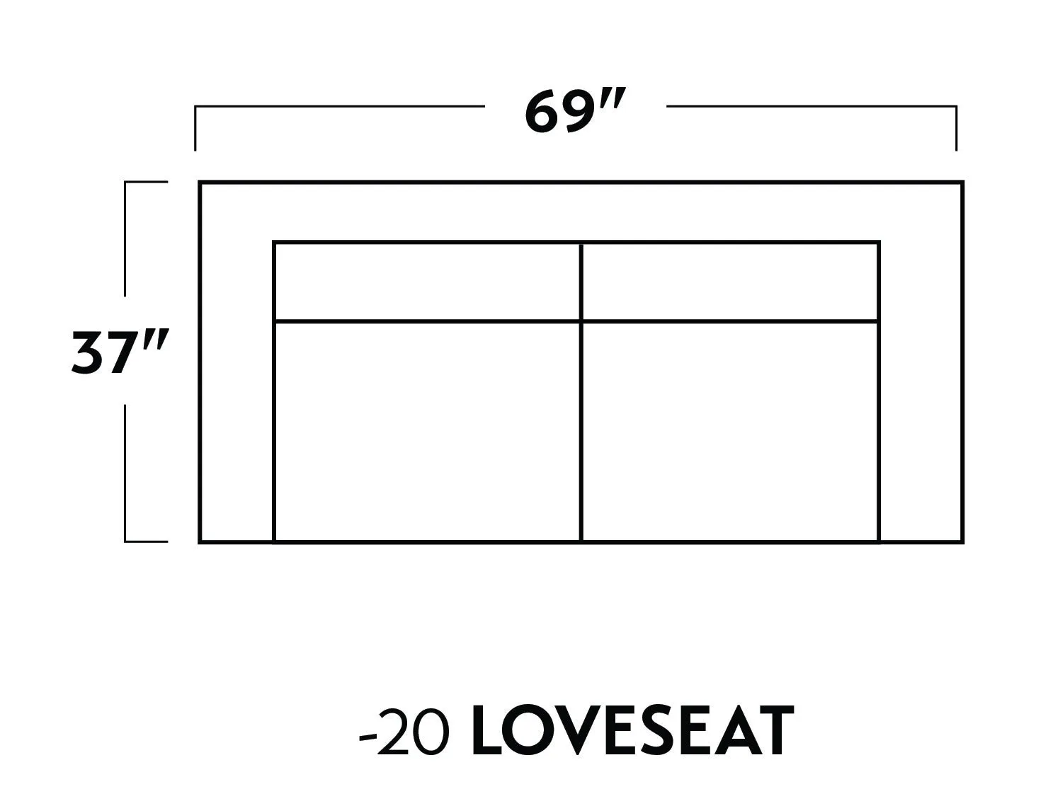 Wallace 69" Untufted Loveseat