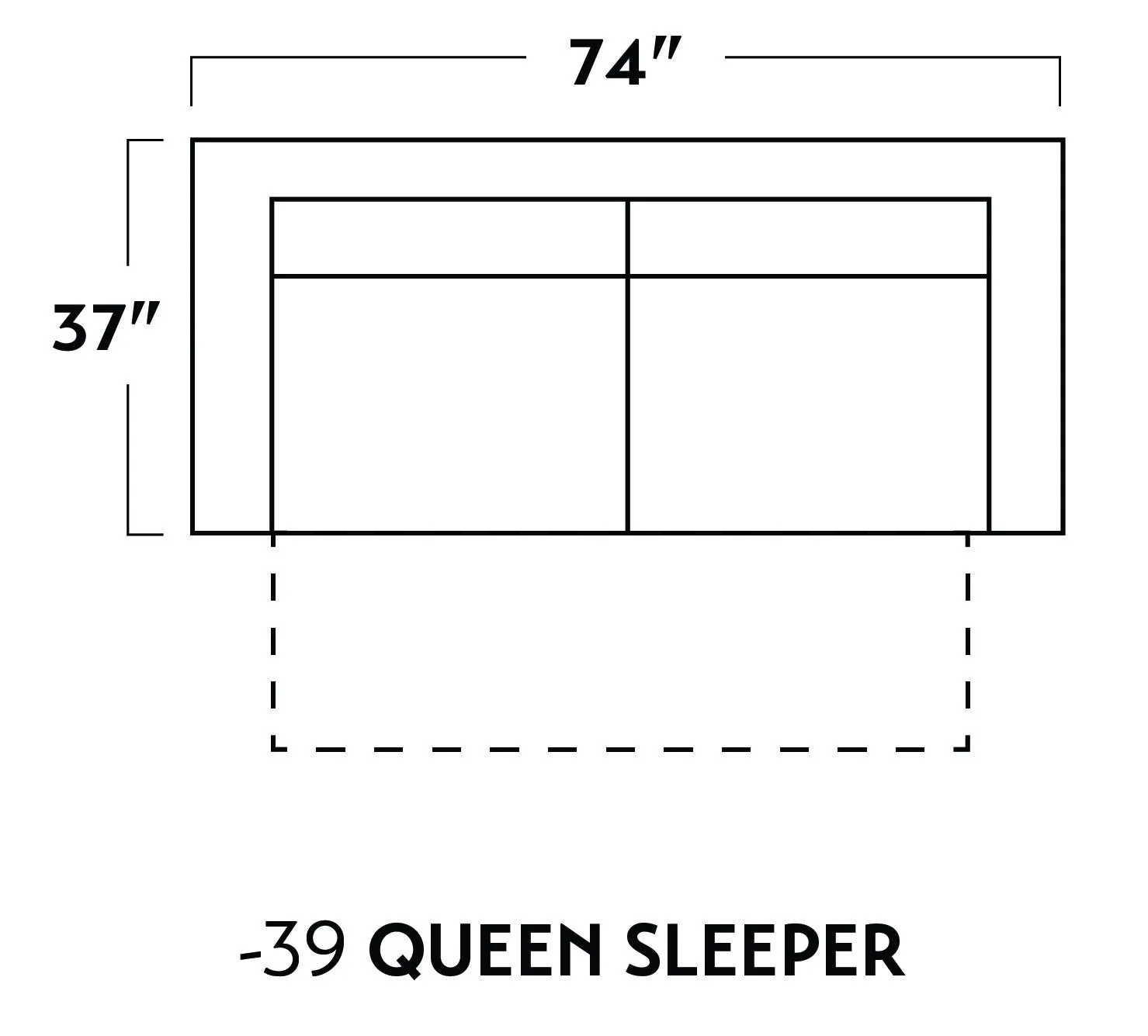 Wallace 74" Leather Queen Sleeper Sofa