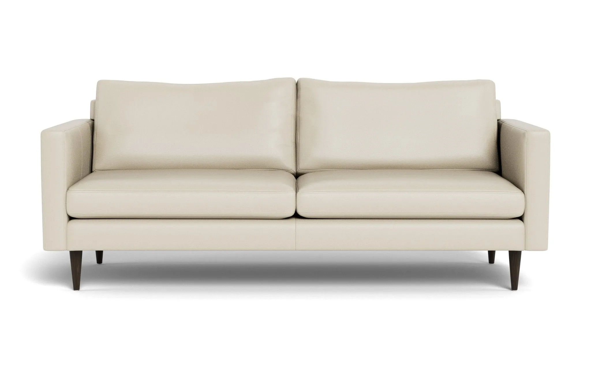 Wallace 85" Leather Untufted Sofa