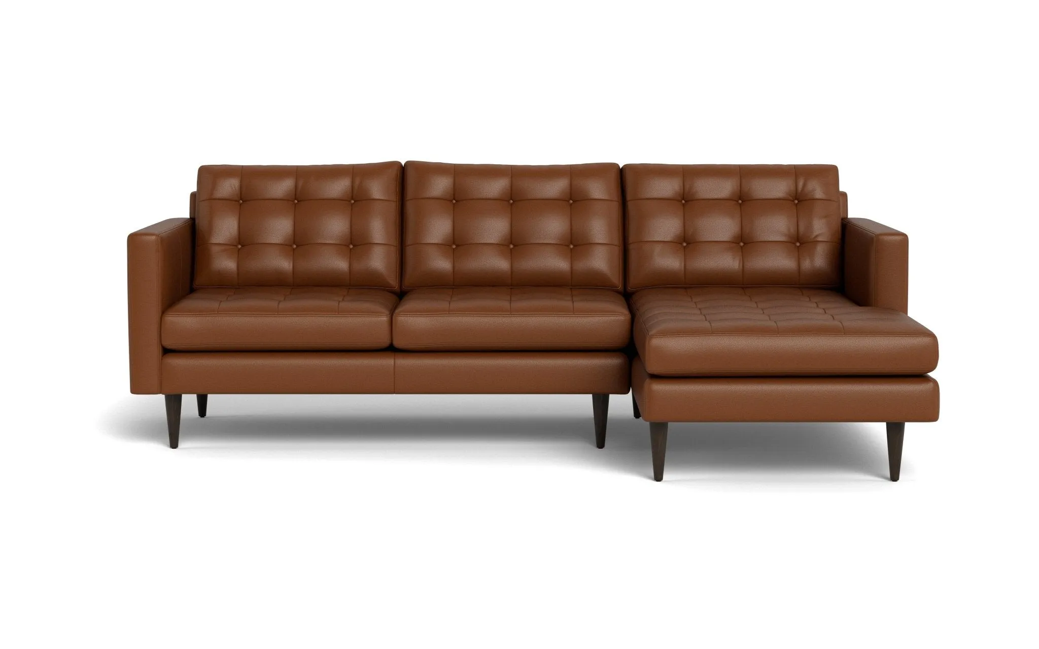 Wallace 98" Leather Right Chaise Sectional