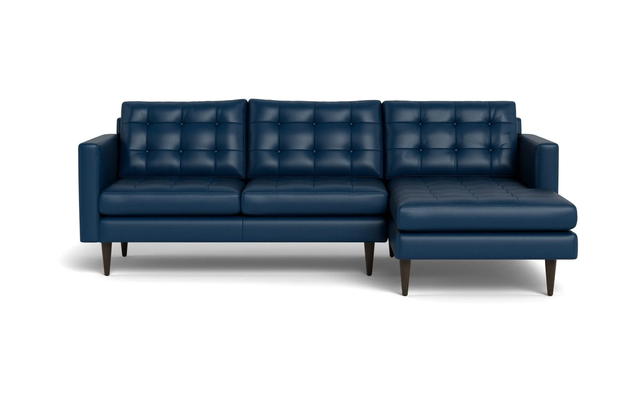 Wallace 98" Leather Right Chaise Sectional