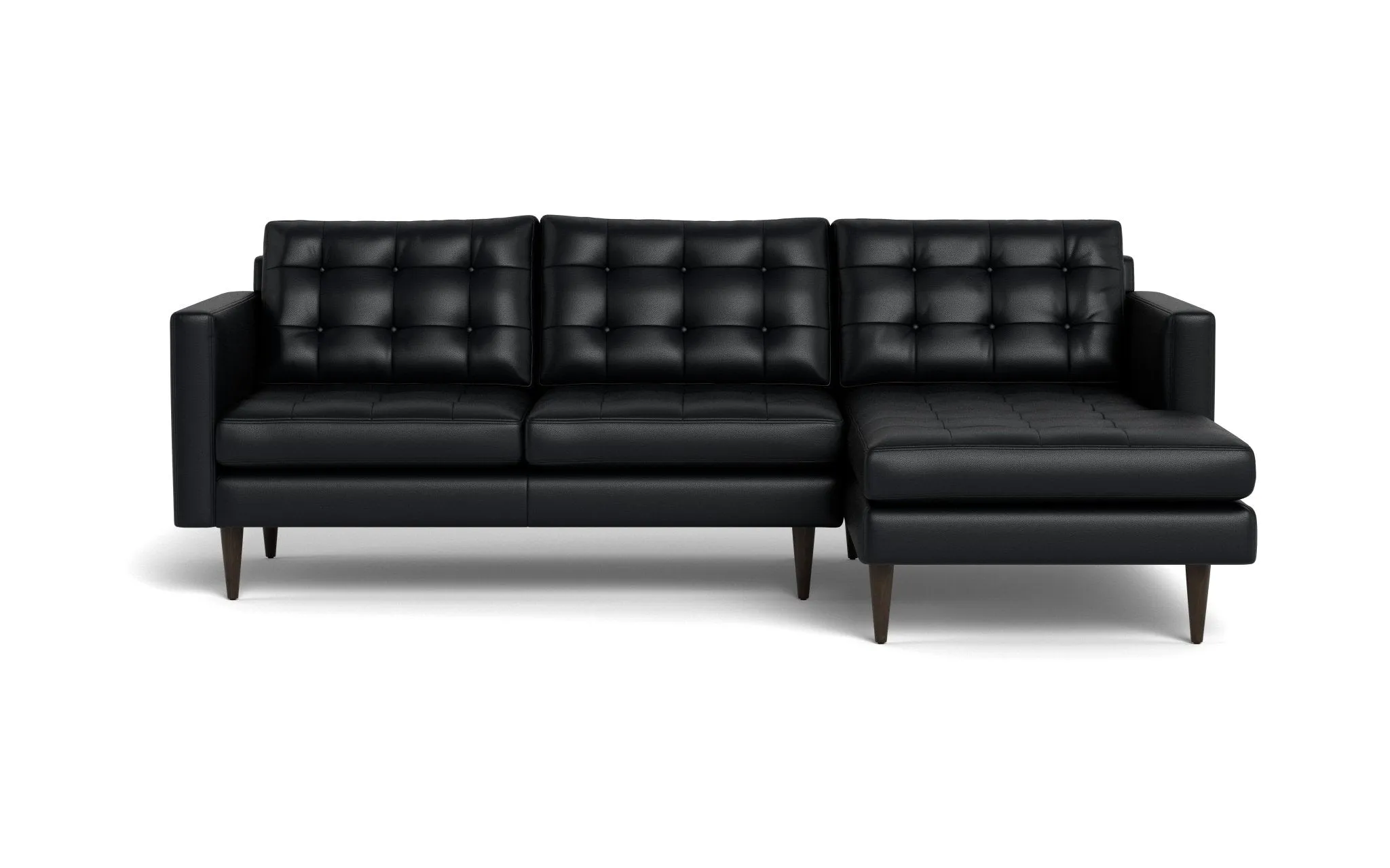 Wallace 98" Leather Right Chaise Sectional