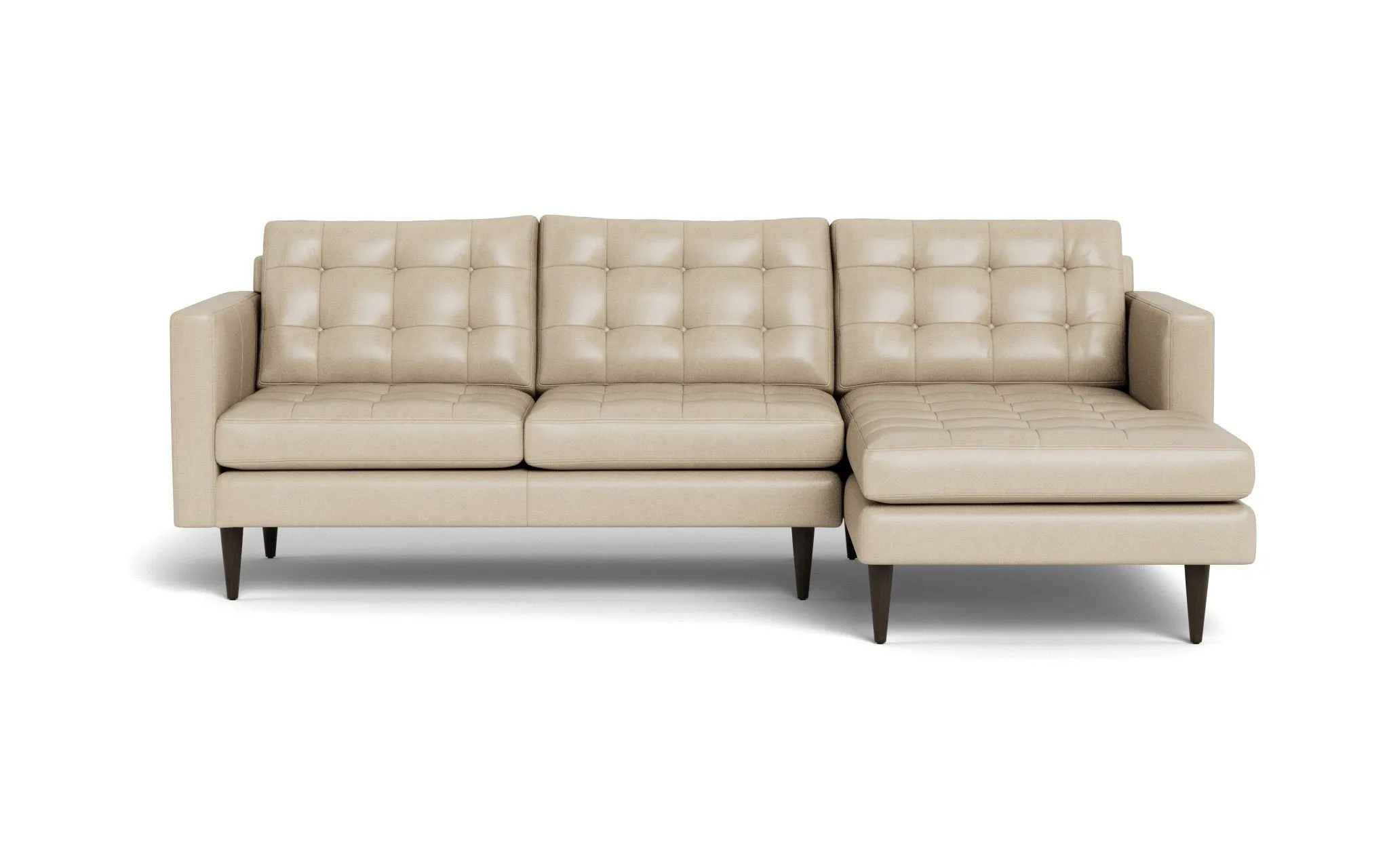 Wallace 98" Leather Right Chaise Sectional