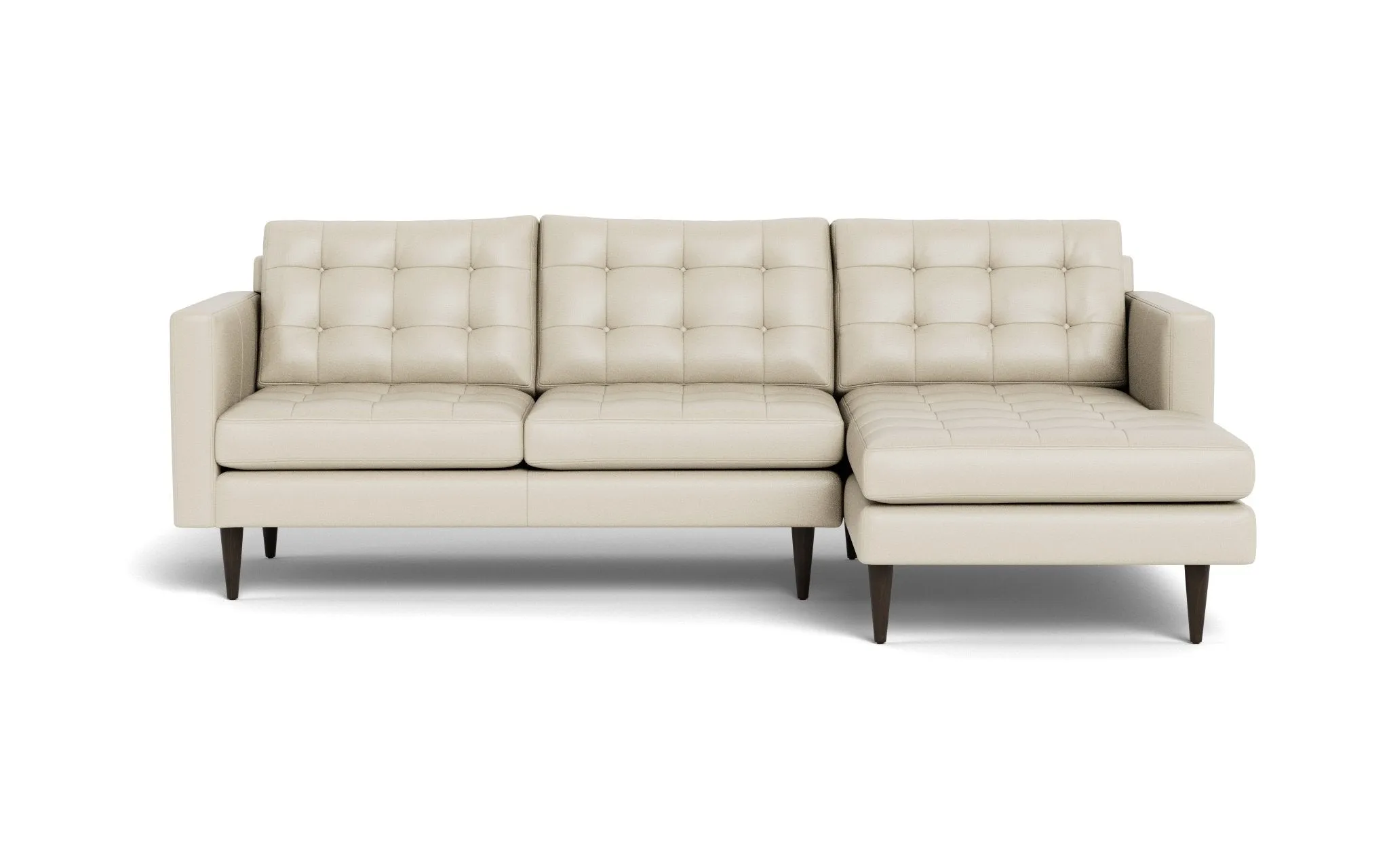 Wallace 98" Leather Right Chaise Sectional