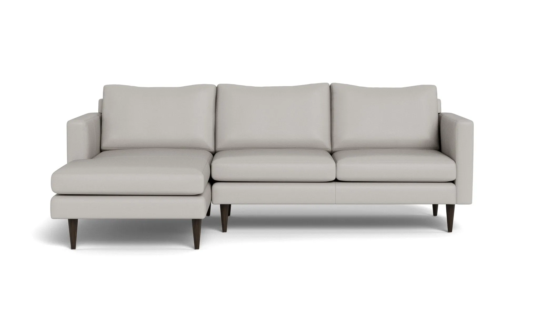 Wallace 98" Leather Untufted Left Chaise Sectional