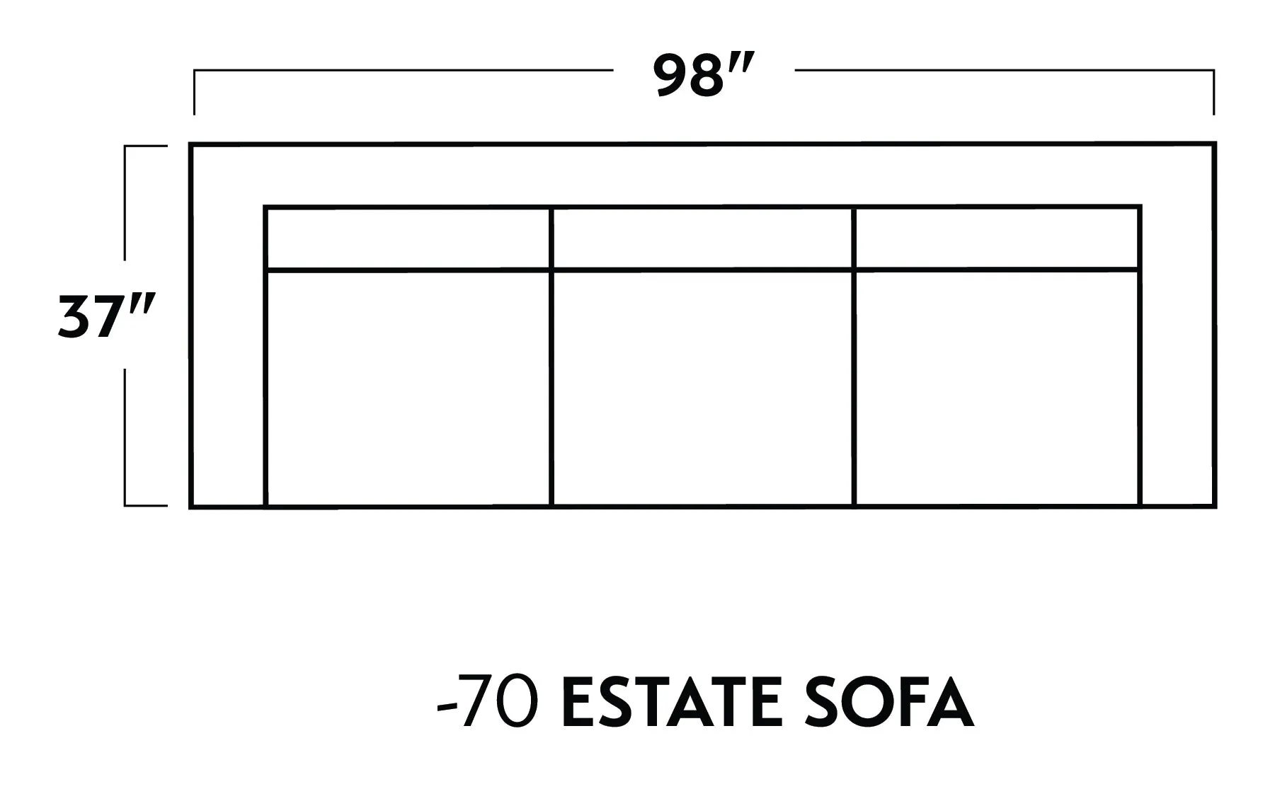 Wallace 98" Untufted Estate Sofa