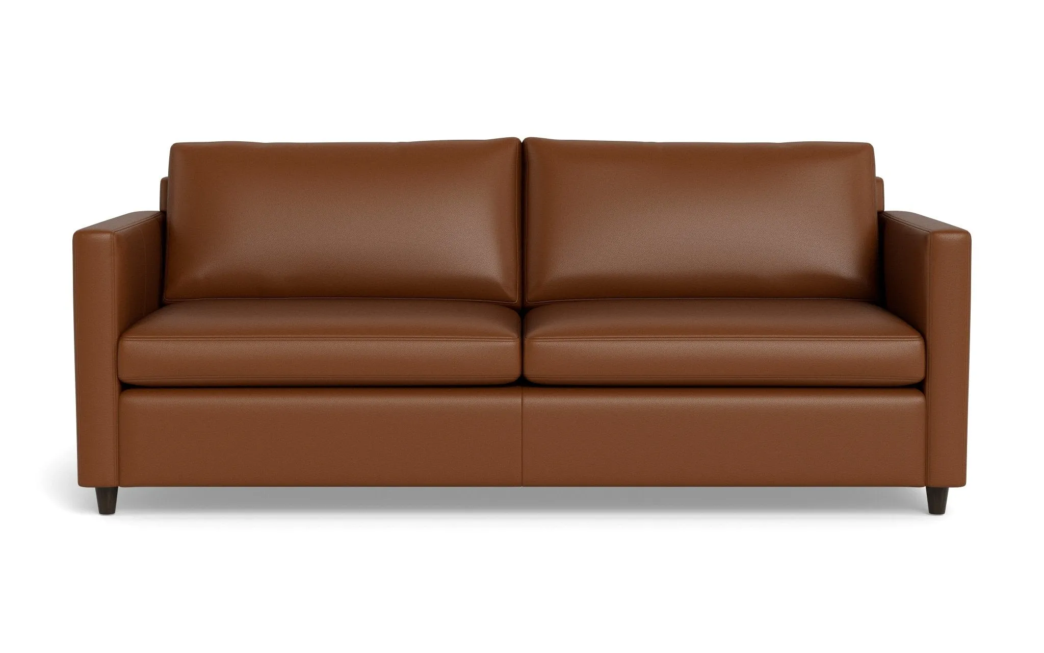 Wallace Leather Untufted 74" Queen Sleeper Sofa