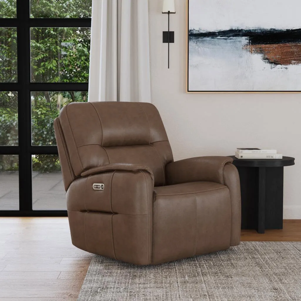 Wilson CafÃ© Leather Power Gliding Recliner with Power Headrest